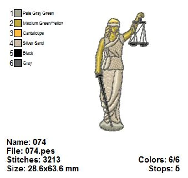 Matrizes de Bordado Profissões – Direito 2  (PES, JEF, DST, EXP)