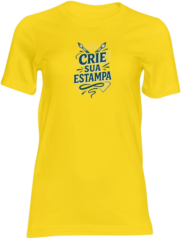 Camiseta Personalizada 100% Algodão Fio 30.1 – Cor Amarela