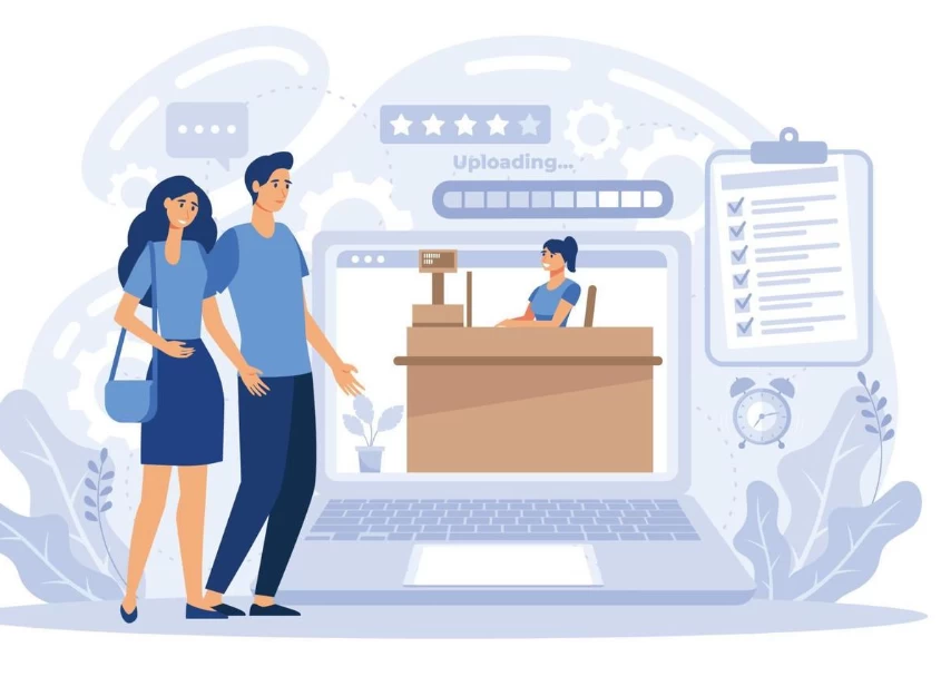 Imagem da página de registro do cliente