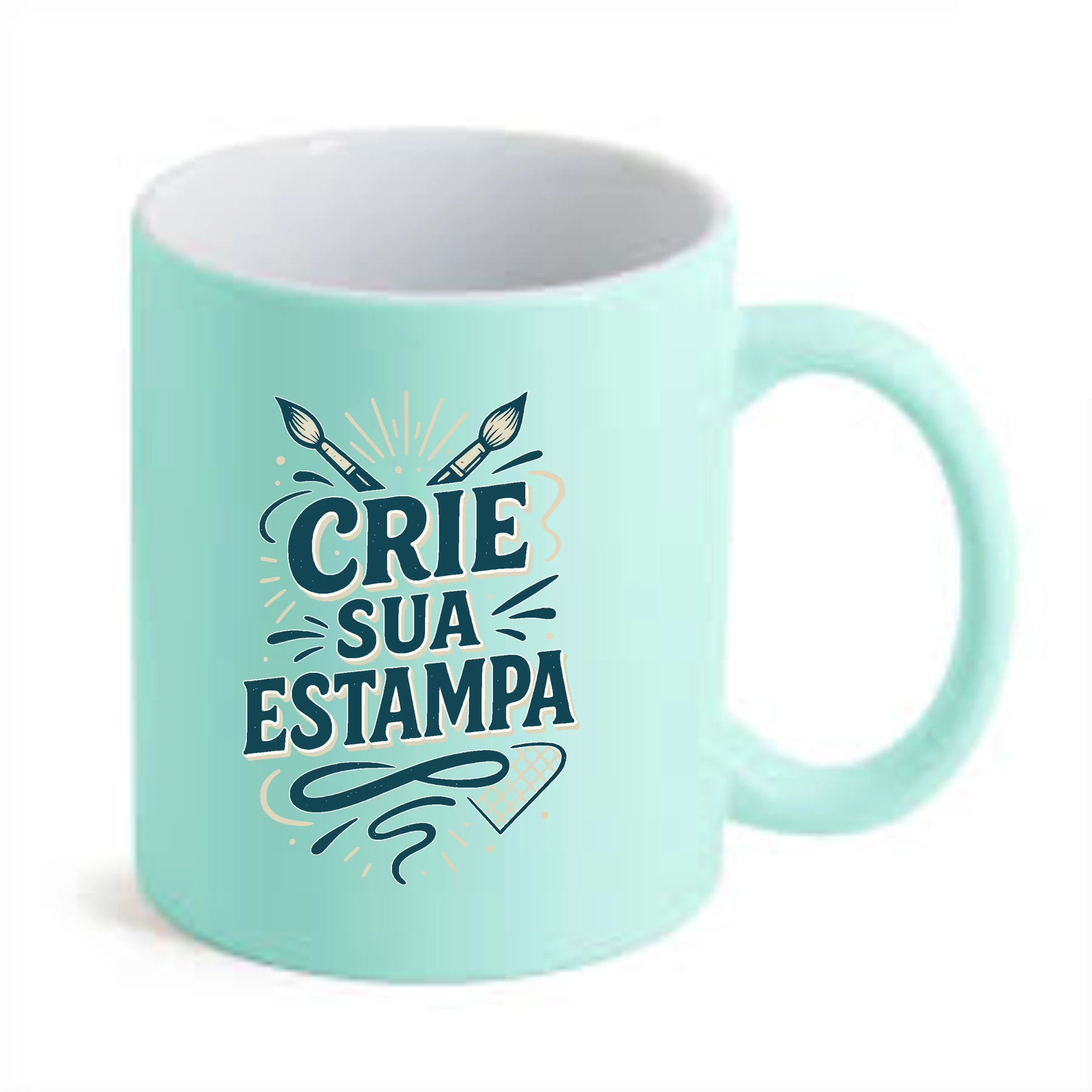 Caneca Cerâmica Candy Color – Personalize com Sua Arte