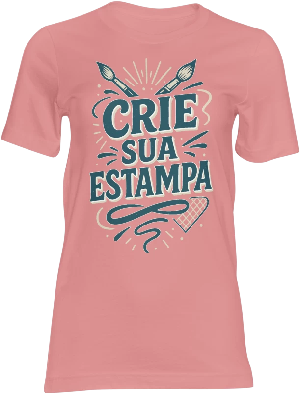 Camiseta Infantil Unissex – 100% Algodão Comfort – Personalizada com Estampa - Rosa Bebê