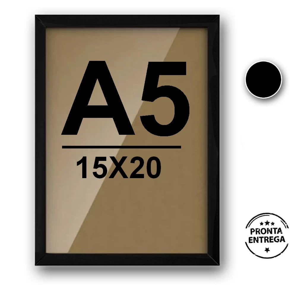 Quadro com Moldura A5 – Madeira com Vidro | Pronto para Decorar