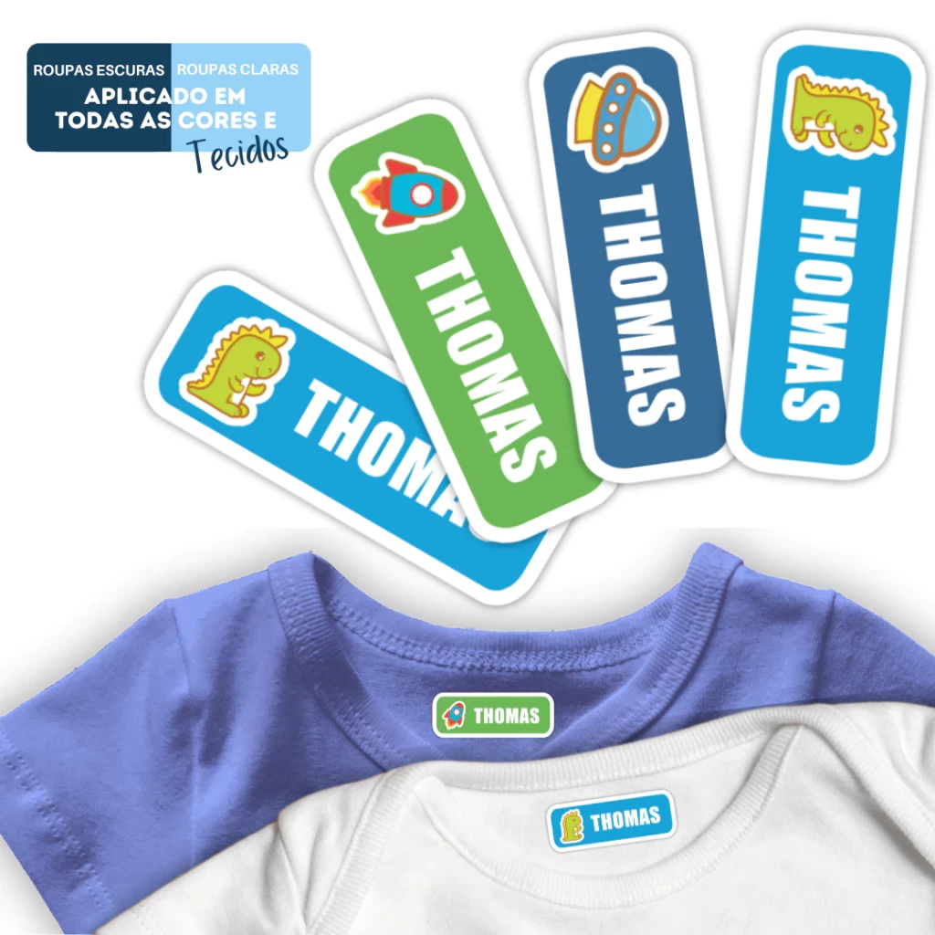 Etiqueta Termocolante DTF 6x2cm – 36 Unidades para Aplicação com Ferro