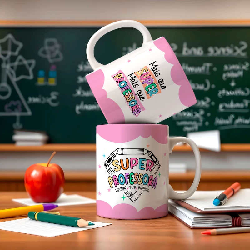 Caneca Dia dos Professores- Mais que Super, professora