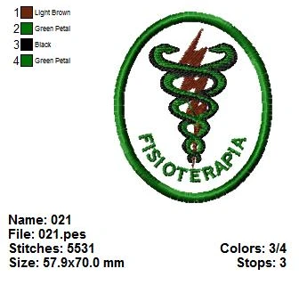 Matrizes de Bordado Profissões – Fisioterapia 2 (PES, JEF, DST, EXP)