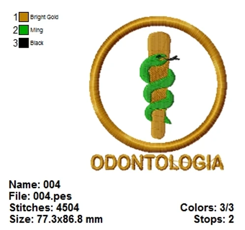 Matrizes de Bordado Profissões – Odontologia 2 (PES, JEF, DST, EXP)