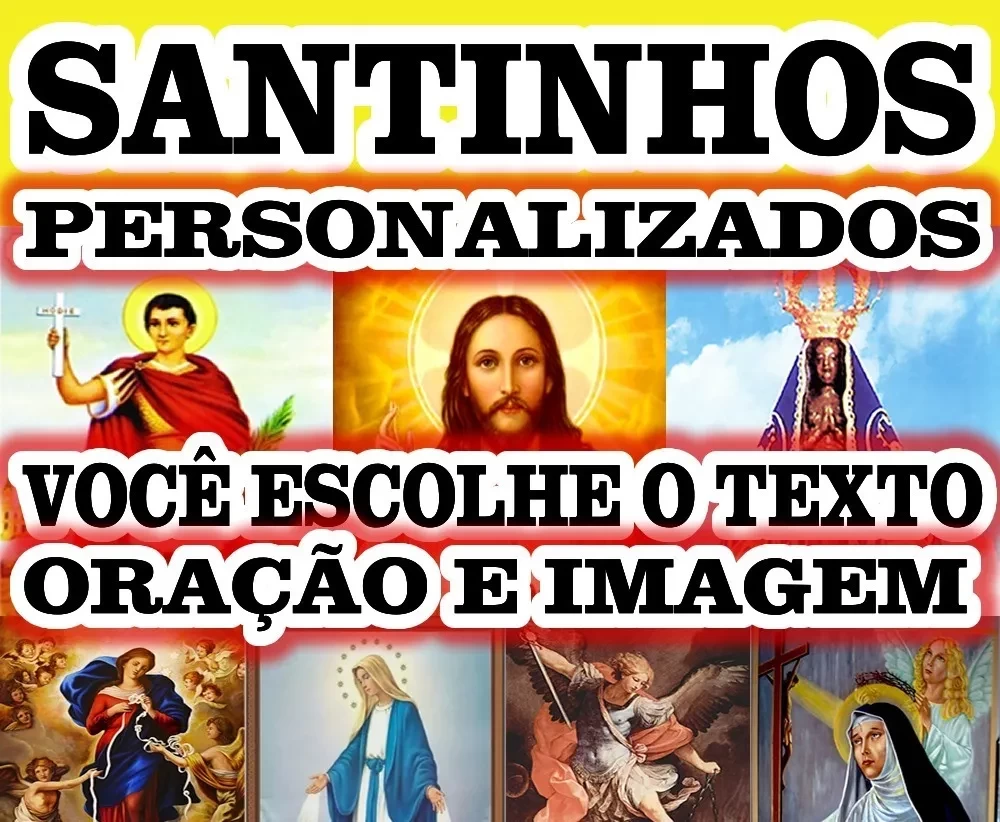 Santinho 10x7cm Frente e Verso Couchê 90g – Impressão Colorida de Alta Qualidade