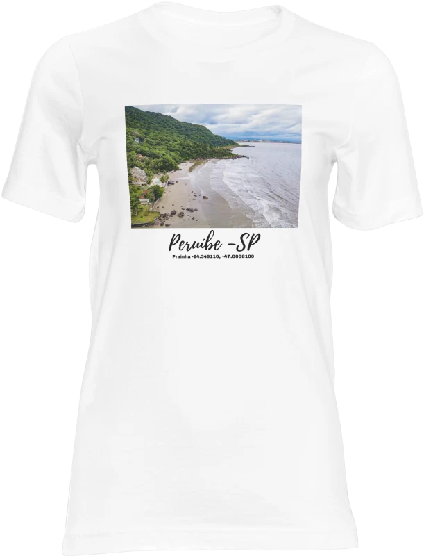 Camiseta Prainha Peruíbe – Estampa com Charme de Praia Secreta