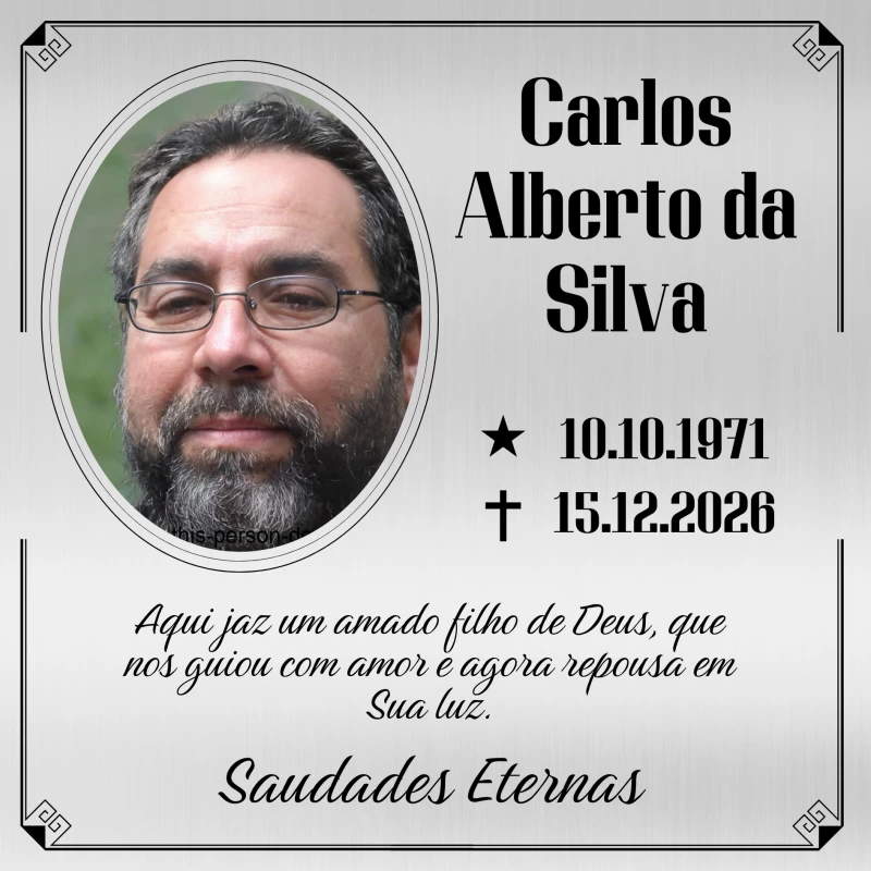 Azulejo Placa de Túmulo 15x15cm Personalizado – Foto e Nome Gravados