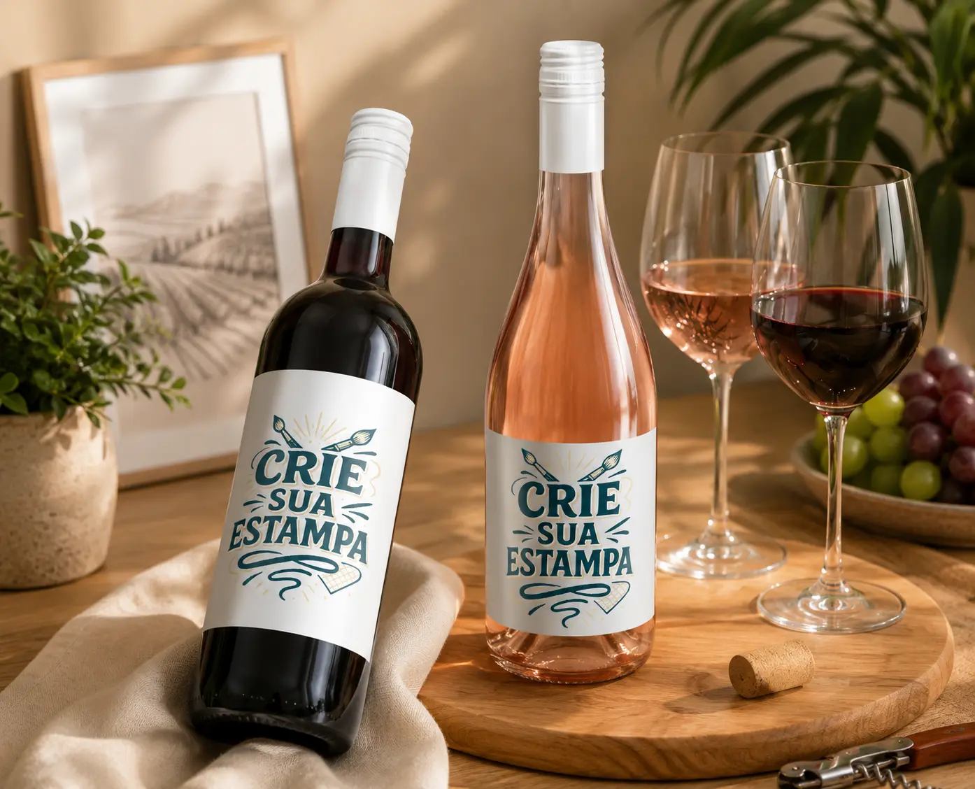 Rótulo Personalizado Vinho Champanhe Com Foto Frase