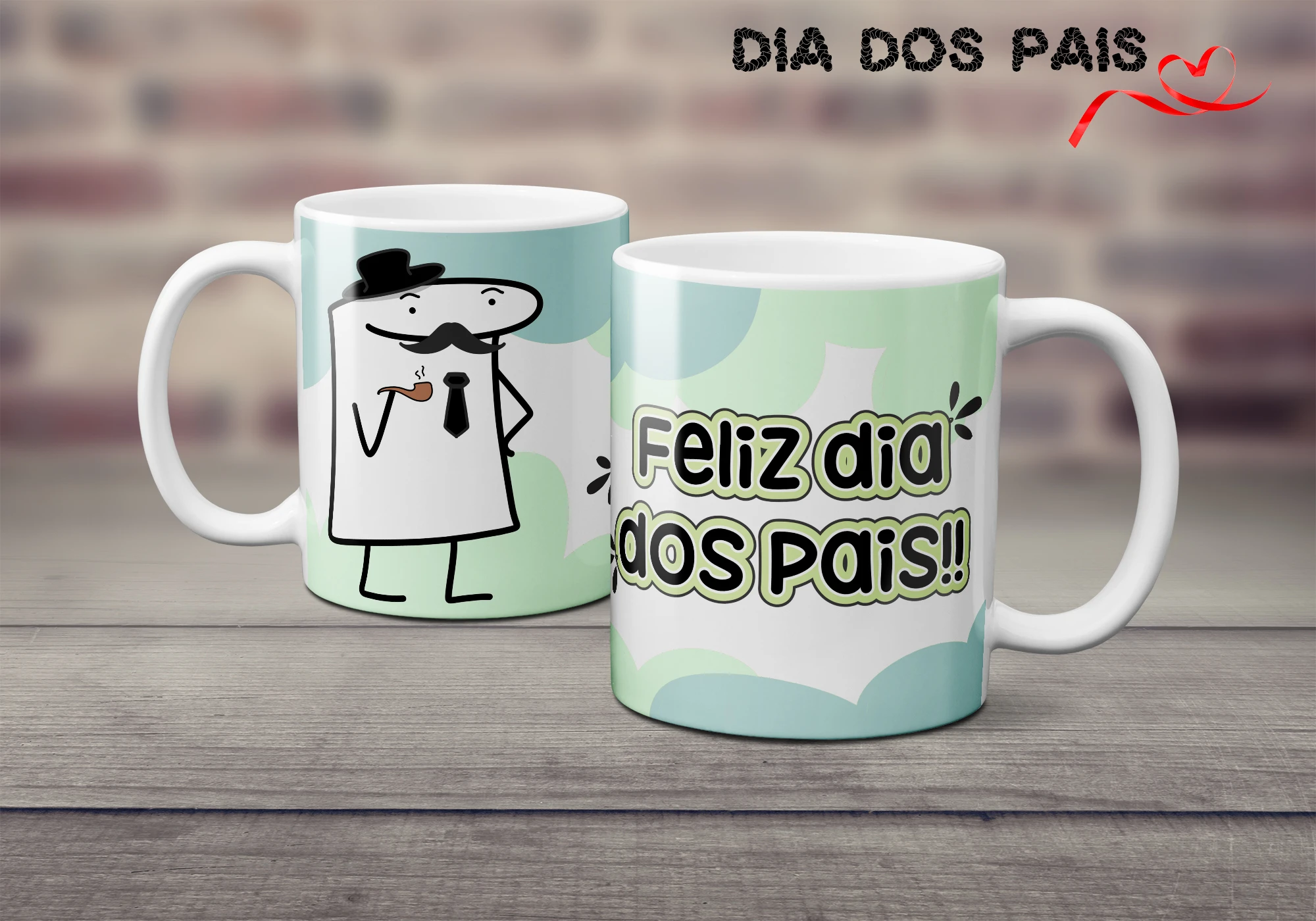 Caneca Flork Dia dos Pais Personalizada -  Feliz dia dos Pais - Presente Criativo para o Papai