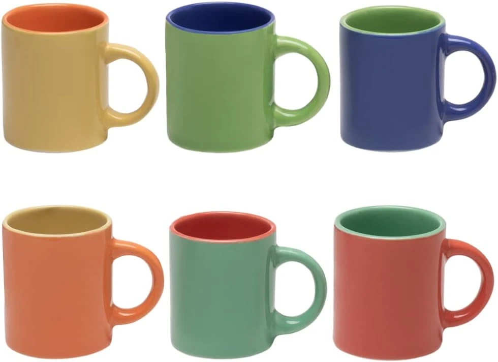 Mini Caneca para Espresso Mimo Style — Visual Colorido e Acabamento Cerâmico
