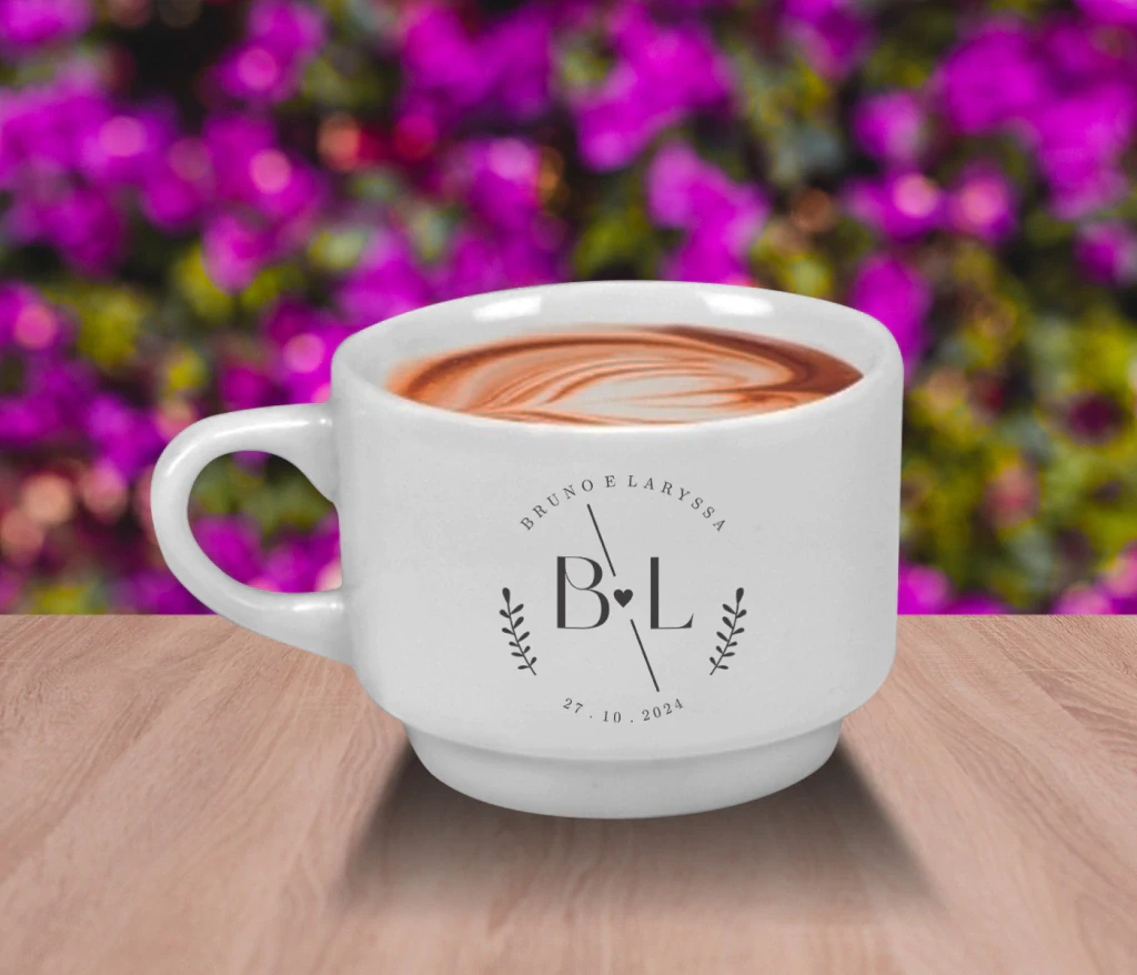 Caneca de porcelana Empalhável Personalizada 180ml