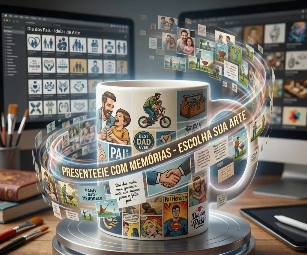 Caneca Personalizada Dia Dos Pais + De 200 Artes Catálogo Exclusivo Presente Inesquecível