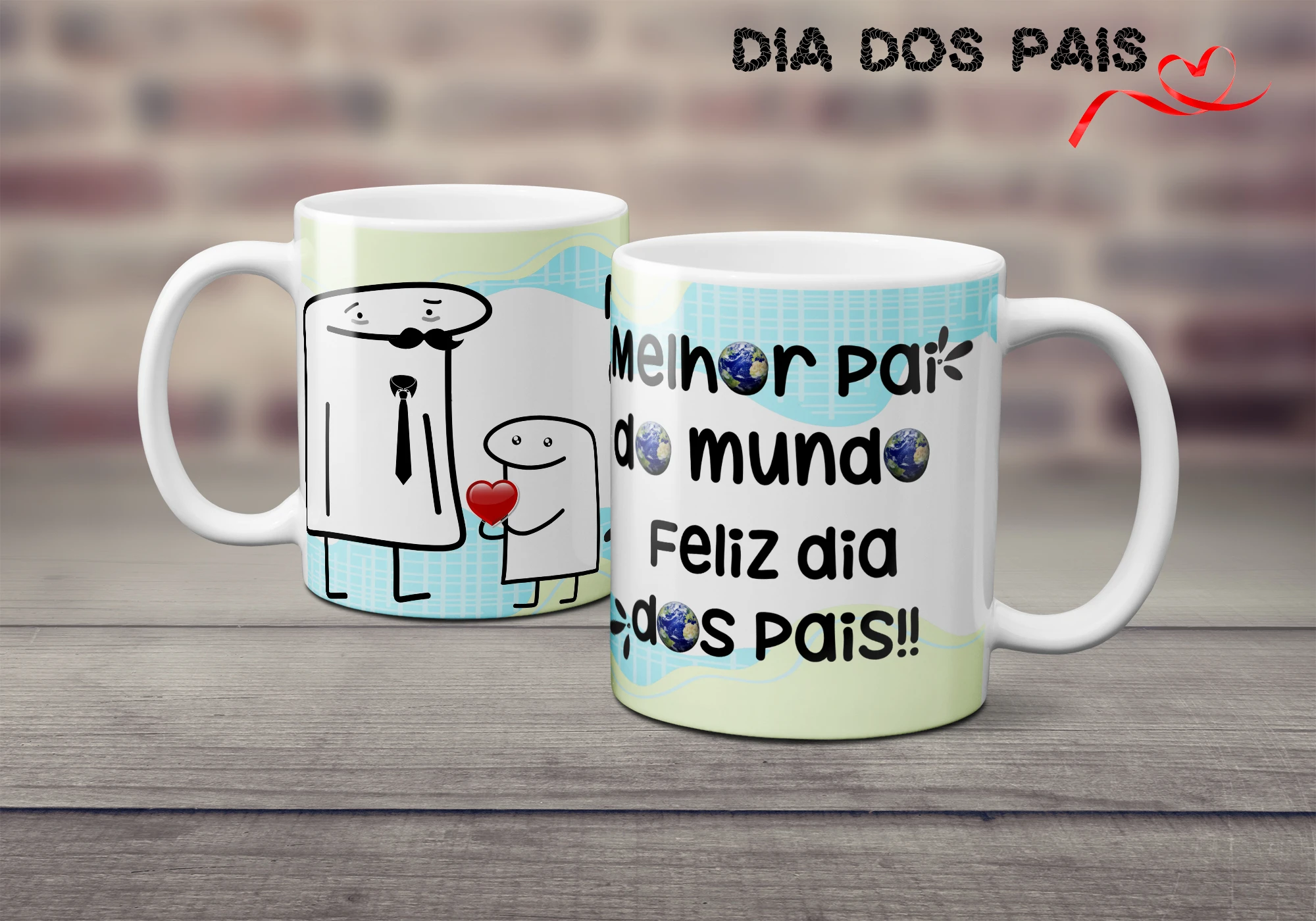 Caneca Flork Dia dos Pais Personalizada -  Melhor pai do mundo  - Presente Criativo para o Papai