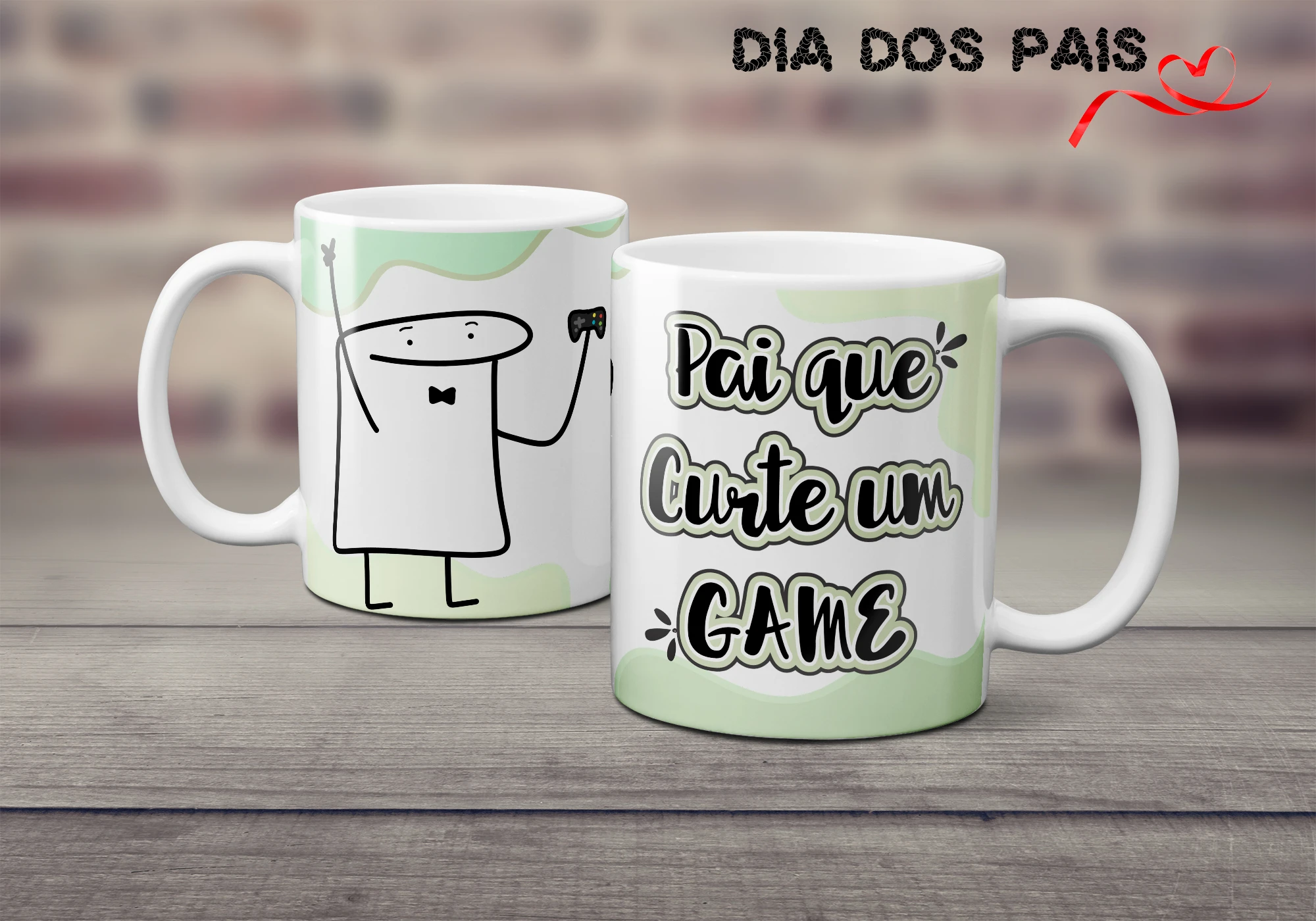 Caneca Flork Dia dos Pais Personalizada -  Pai que curte um game - Presente Criativo para o Papai