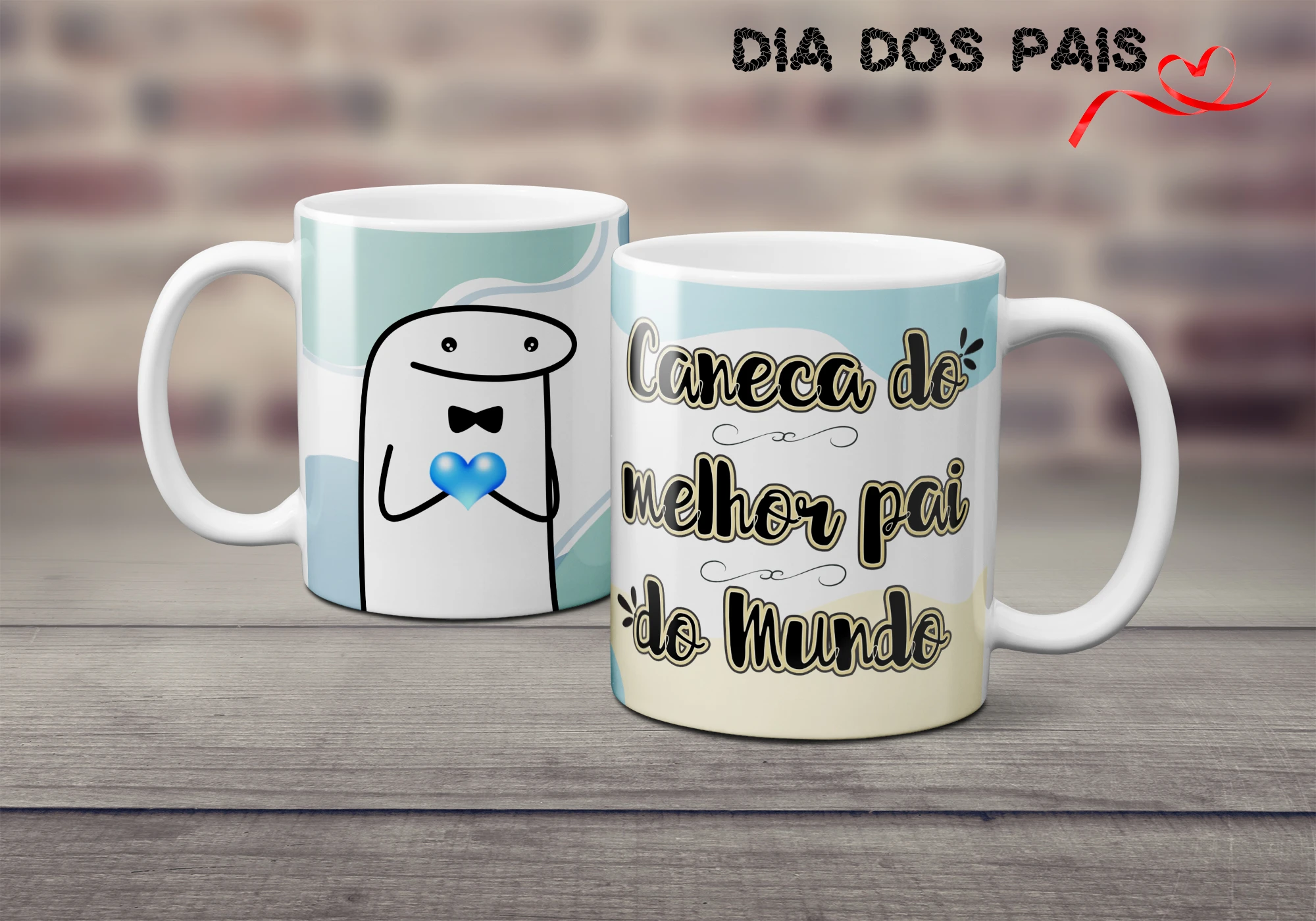 Caneca Flork Dia dos Pais Personalizada -  Caneca do melhor pai do mundo  - Presente Criativo para o Papai