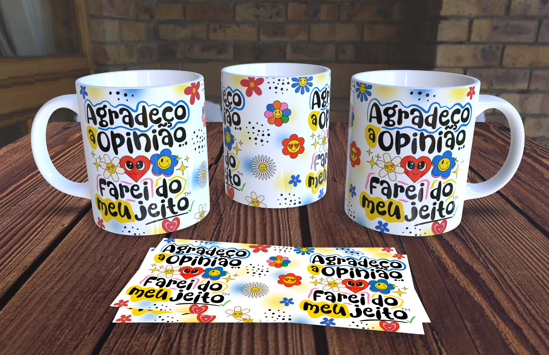 Caneca Personalizada Vibes de Boa -  Agradeço a Opinião, Farei do meu jeito  - Presente Criativo Cerâmica 325ml