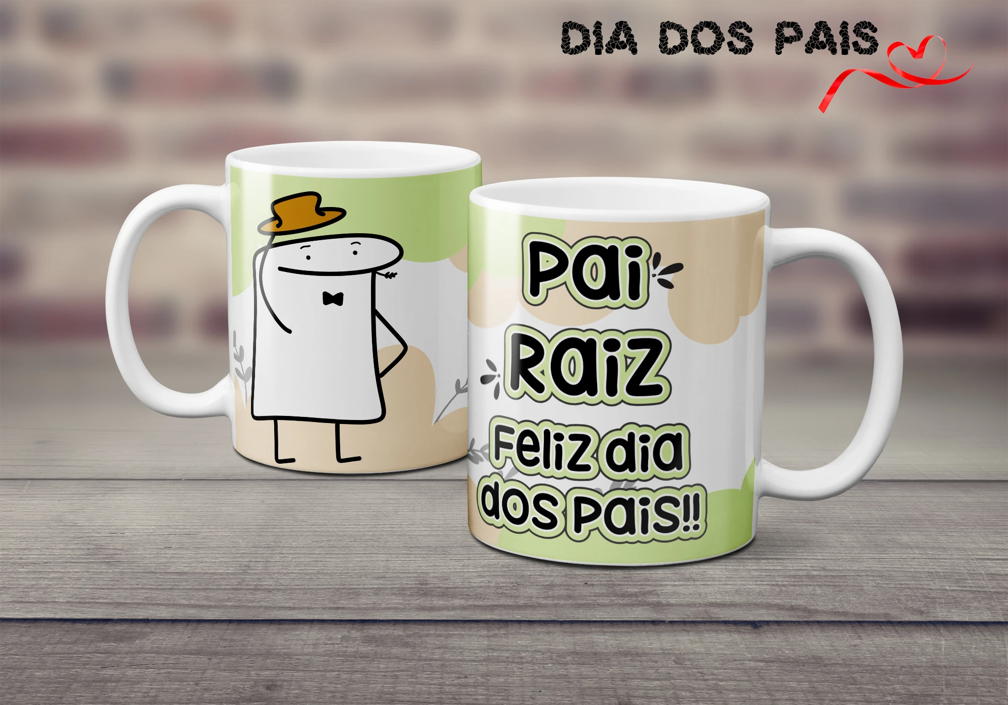 Caneca Flork Dia dos Pais Personalizada -  Pai raiz - Presente Criativo para o Papai