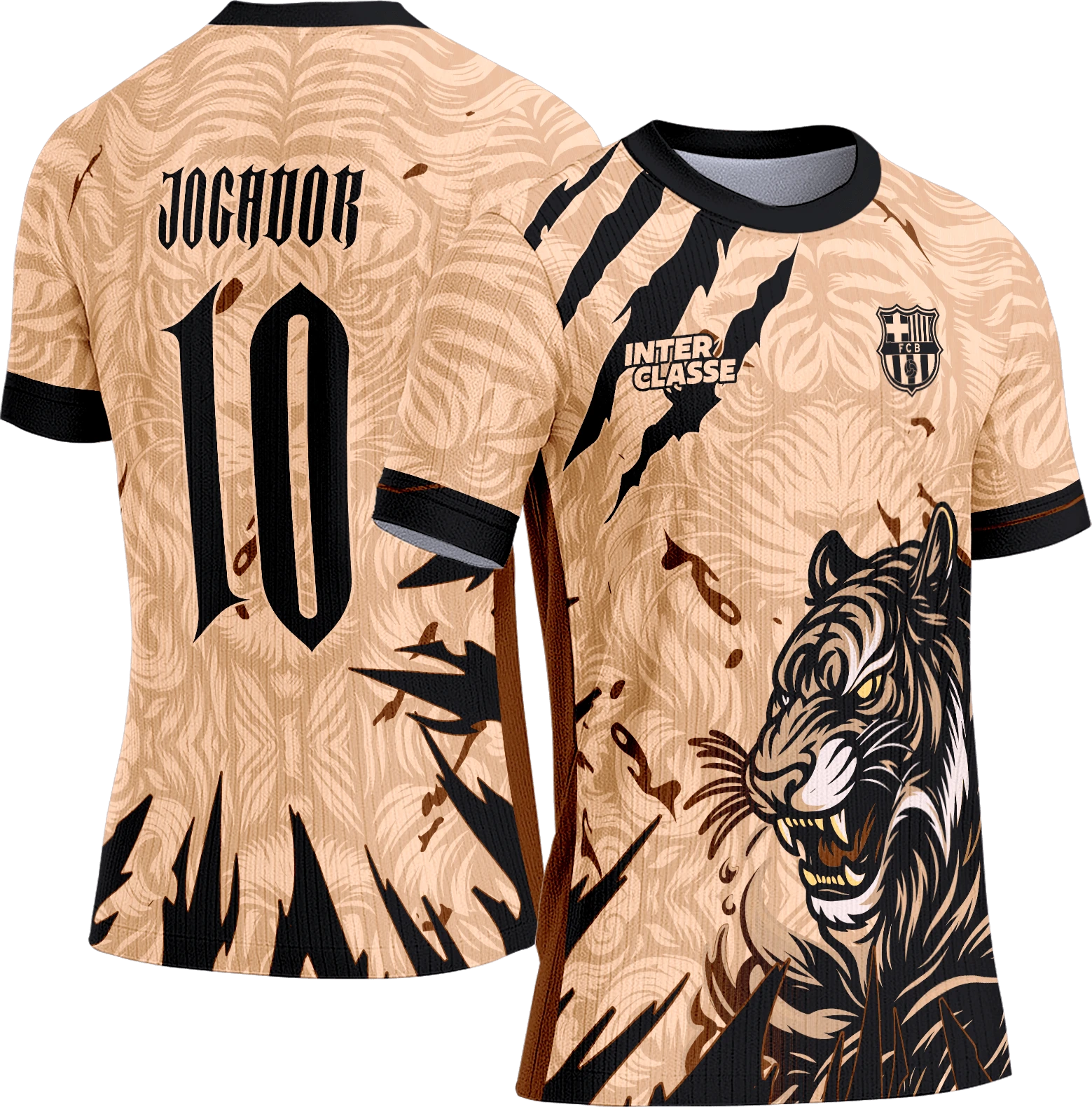 Camiseta Interclasse Tigre Laranja – Dry Fit Personalizada Para Equipes e Torcida