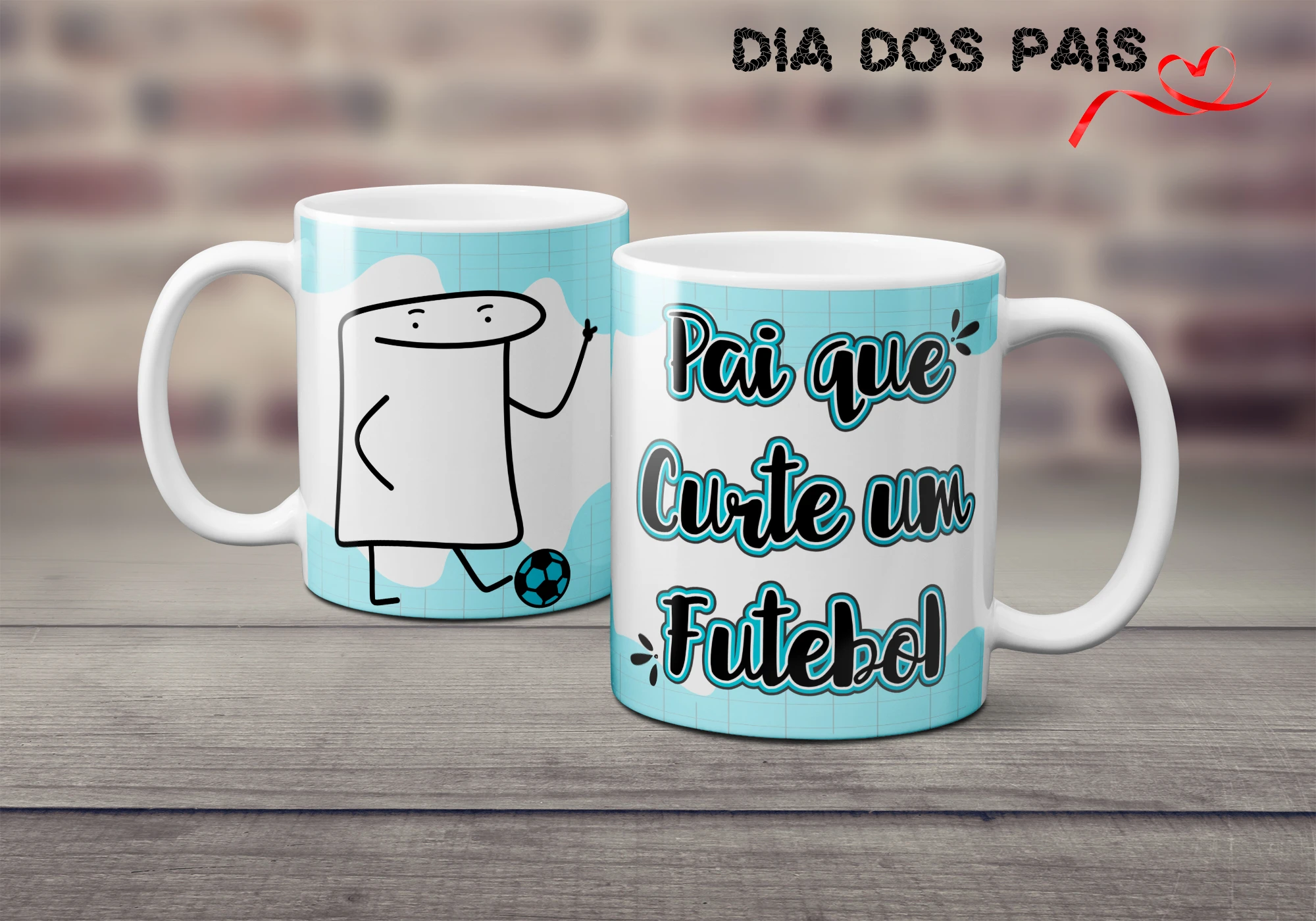 Caneca Flork Dia dos Pais Personalizada -  Pai que curte futebol  - Presente Criativo para o Papai