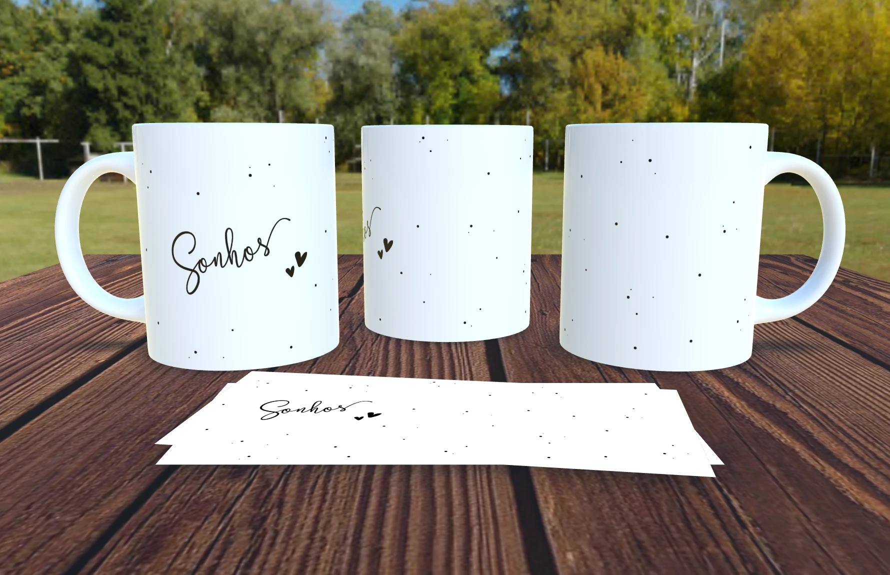 Caneca Personalizada Positividade Minimalista -  Sonhos - Presente Criativo