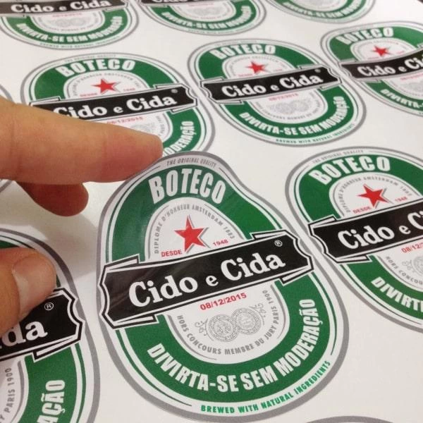 Cartela de Adesivo em Vinil Branco