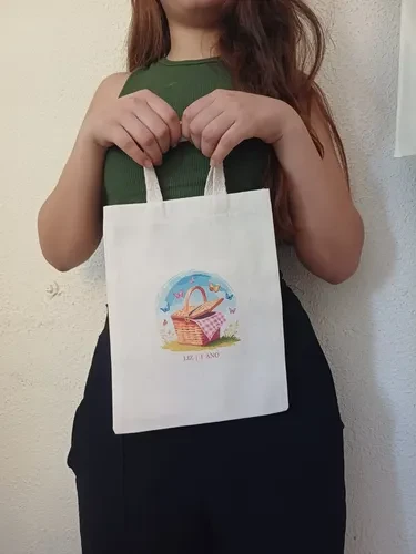 Ecobag Personalizada 25x30 cm em Poliéster - Sacola Personalizada com Foto, Logo, Nome ou Estampa