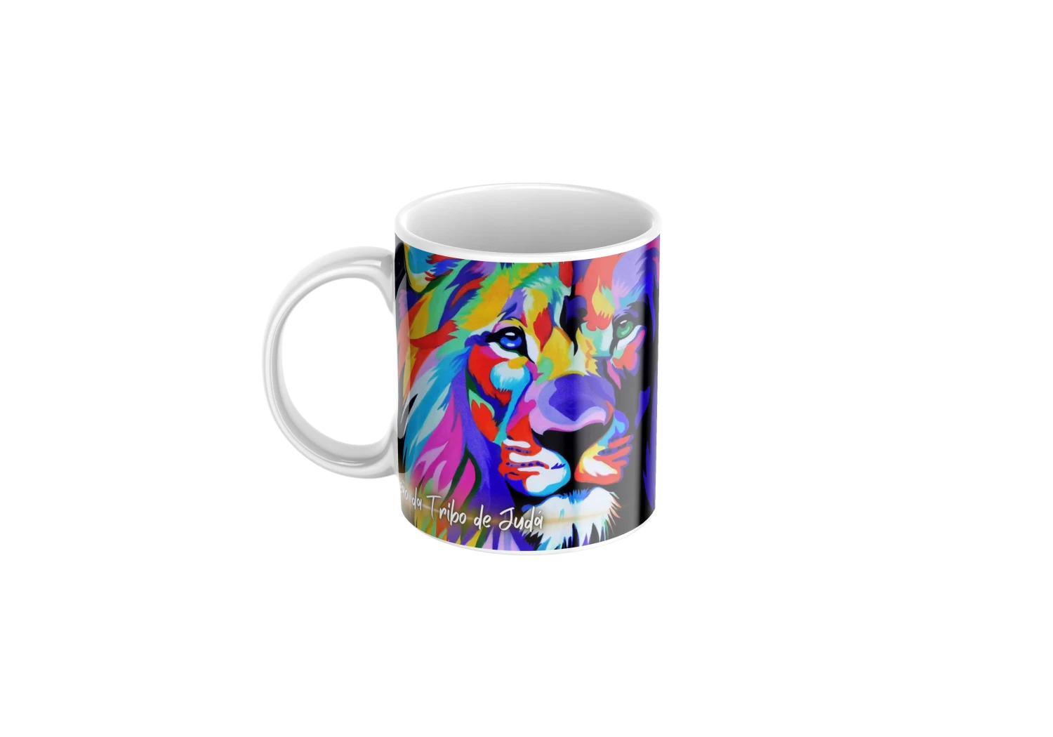 Caneca Leão da Tribo de Judá 325ml Cerâmica Personalizada – Estilo e Fé