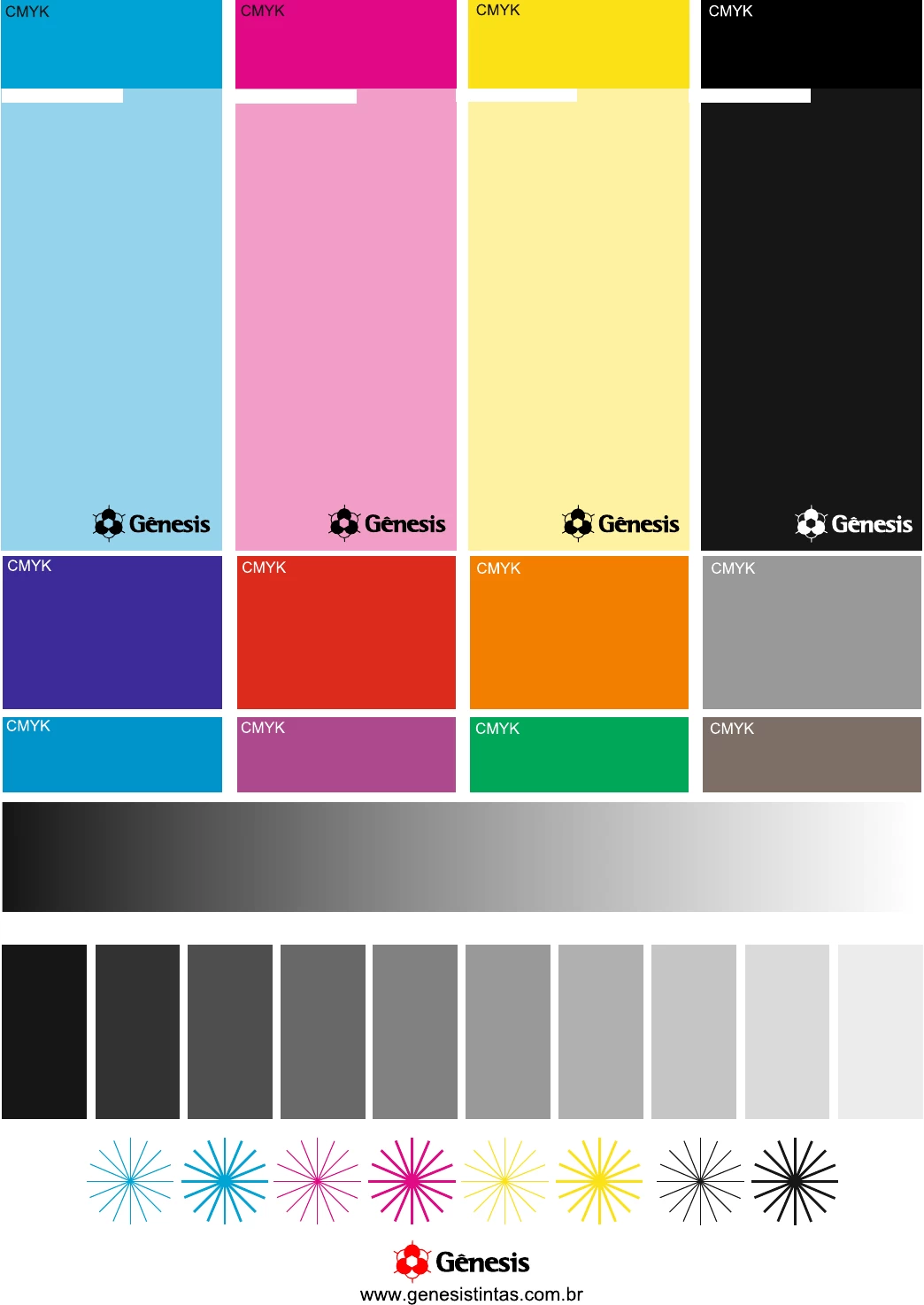 Página para Teste de Cores Gênesis