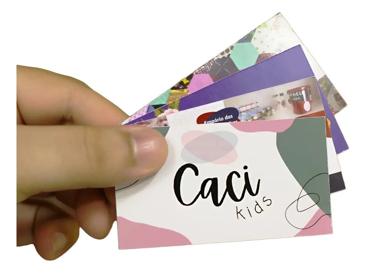 100 Cartão de Visita Personalizado Frente Única Papel 180g - Impressão 90x50mm - 100 unidades - Com Envio de Arquivo